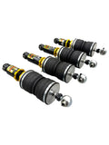 Yellow Speed Racing Dynamic Pro Air Struts for Audi R8 2008-2015, Type 42, showing the black and yellow suspension components.