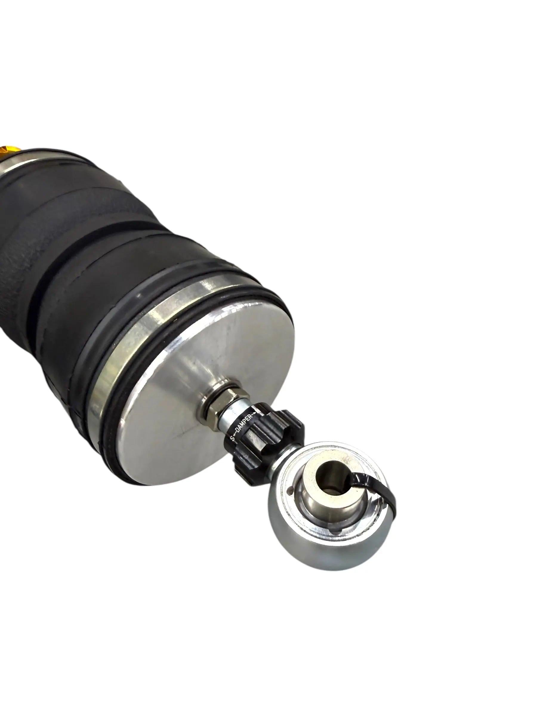 Yellow Speed Racing Dynamic Pro Air Struts for Audi R8 2016-2024 Type 4S, showing the high-performance air suspension components.