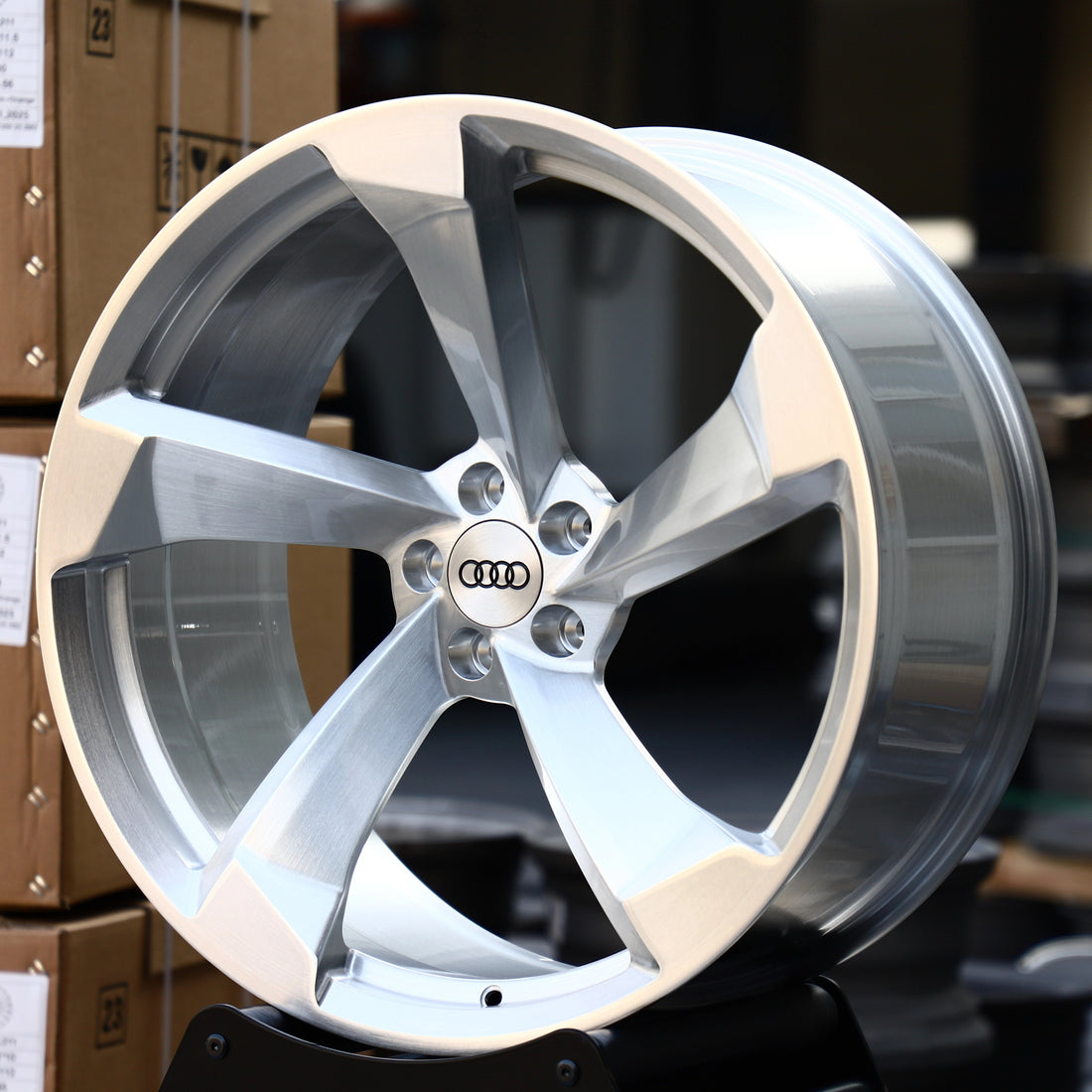 Vorsprung Forged VF-01 wheels mounted on an Audi, showcasing the multi-spoke forged design.