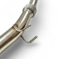 Stainless steel performance exhaust pipe with welded hangers and flex joint for Audi