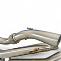 Stainless steel performance exhaust pipe with flex section for Audi vehicle