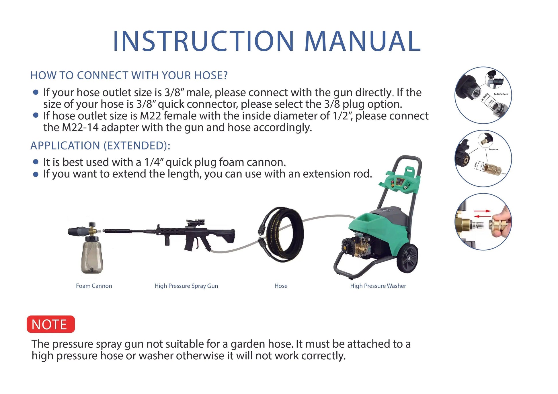 The Wine Savant pressure washer gun for car cleaning with military-inspired patriotic design and high pressure spray mechanism.