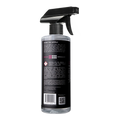 Back view of automotive spray bottle with application instructions and safety warnings