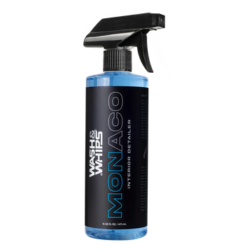 WASH&WHIPS Monaco Interior Cleaner bottle with label, showcasing the product for car interior cleaning.