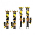 Yellow Speed Racing Pro Plus Racing Coilovers for Audi A3 Quattro 2004-2013, showing the adjustable coilover components and mounting hardware.