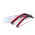 Red chrome two blade windshield wiper set for Audi vehicles, with retail packaging