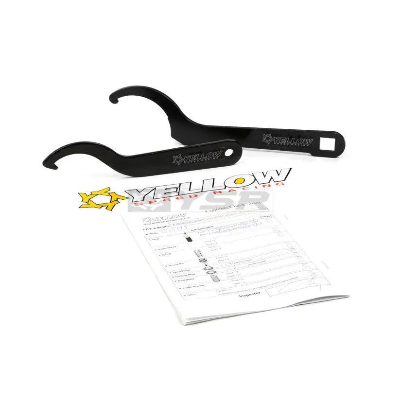 Yellow Speed Racing air struts toolkit for Audi A7 2010-2018, compatible with Dynamic Pro Air Struts, includes tools for installation.