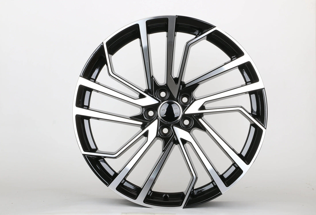 20-inch WheeloutletNJ wheels fitting Audi A3, A4, A6, A8, S6, S8, Q5, and Q7 models, shown in black finish with alloy design.