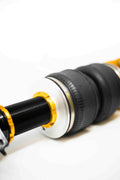Yellow Speed Racing Dynamic Pro Air Struts for Audi A8 2002-2009, Type 4E, showing the air struts with mounting components.
