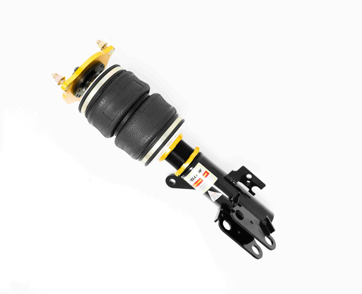 Yellow Speed Racing Dynamic Pro Air Struts for Audi A8 2002-2009, complete single air strut assembly in black with branding.