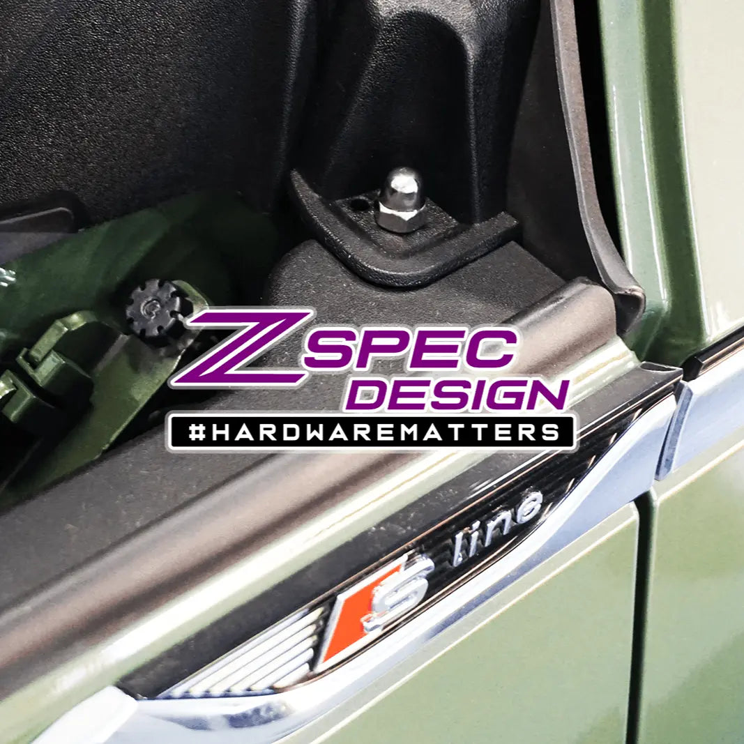 ZSPEC "Stage 1" Dress Up Bolts® fastener kit for Audi A5 8W6 2.0L, stainless steel and billet hardware fasteners.