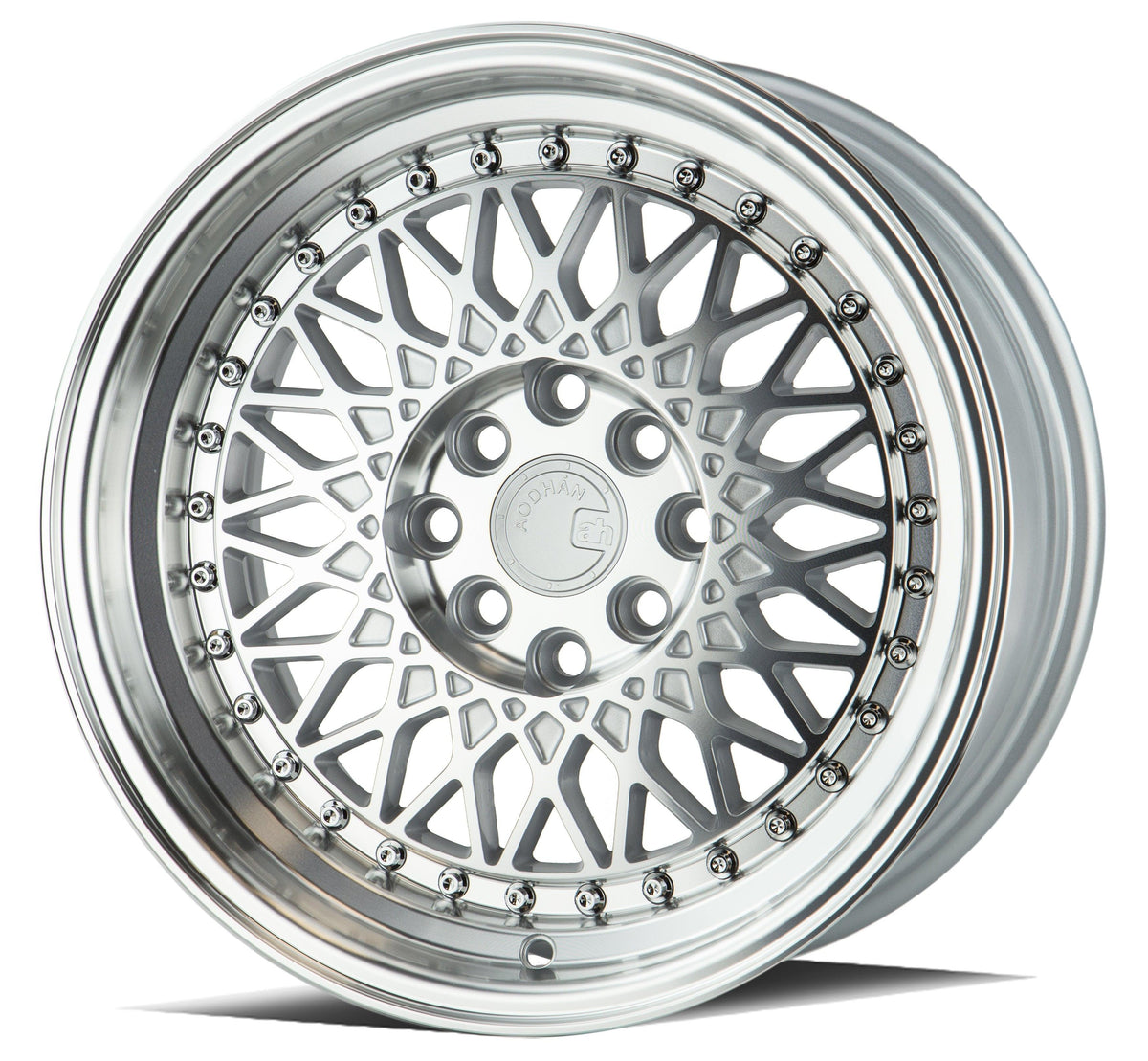 Gloss black Aodhan Wholesale AH05 15x8 wheels with 4x100 and 114.3 bolt pattern, 20 offset, and 73.1mm center bore.