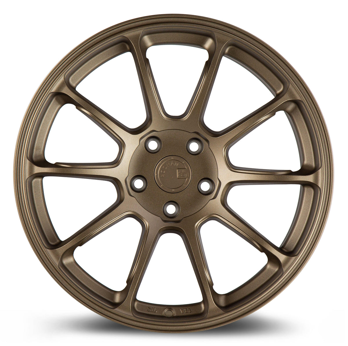 Aodhan Wholesale AH06 17x9 textured bronze wheels with 5x100 bolt pattern and +35 offset, shown in close-up detail.