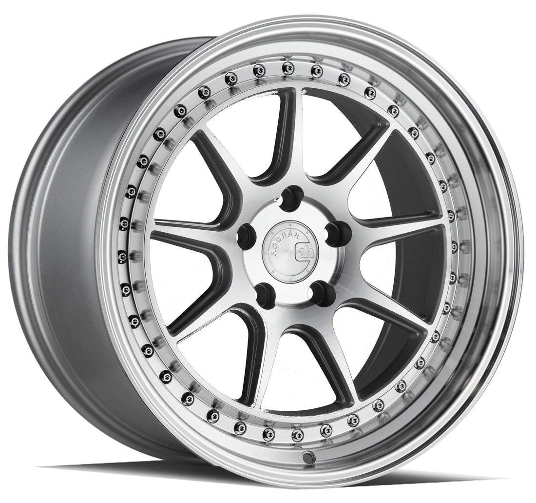 Aodhan Wholesale DS-X 18x8 bronze wheels with machined lip, 5x100 bolt pattern, 35mm offset, shown from a side angle.