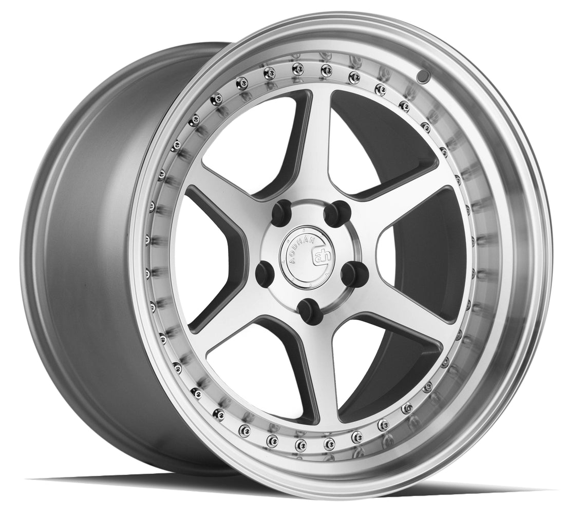 Aodhan Wholesale DS09 bronze 18x8 wheels with machined lip, 5x100 bolt pattern, 35mm offset, shown from a side angle.