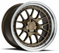 Gloss black Aodhan DS06 18x8 wheels with 5x100 bolt pattern and +35 offset, shown from a side angle.