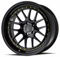 Gloss black Aodhan DS06 wheels, 18x8 size, with 5x100 bolt pattern and 35mm offset, shown from a side angle.