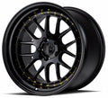Aodhan Wholesale DS06 18x8 gloss black wheels with 5x100 bolt pattern and 35mm offset, shown from side angle.