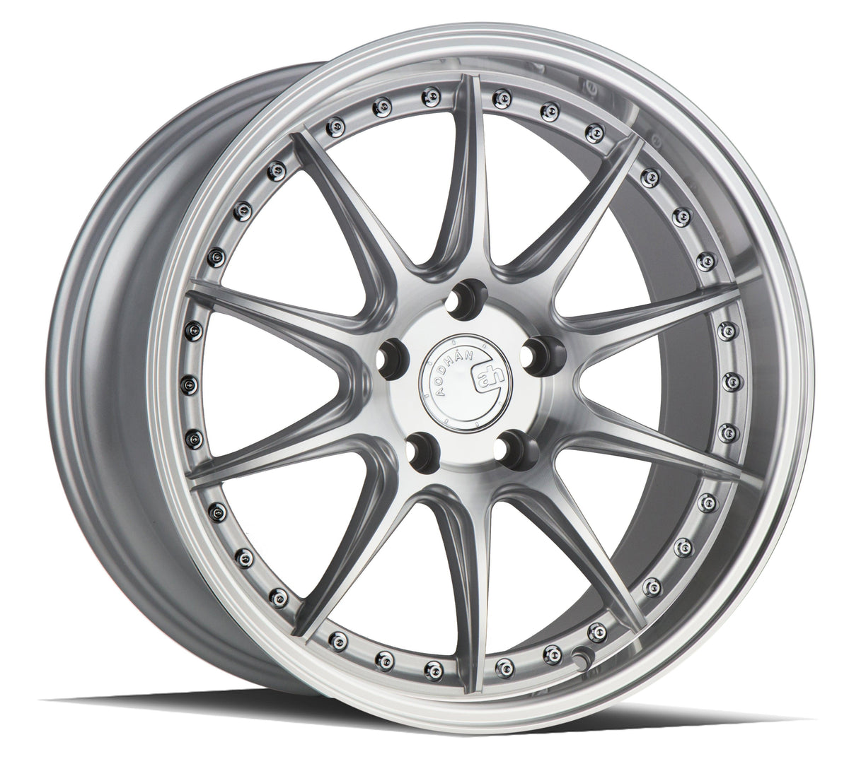 Aodhan Wholesale DS07 18x8 gloss black wheels with 5x100 bolt pattern and 35mm offset, shown from a side angle