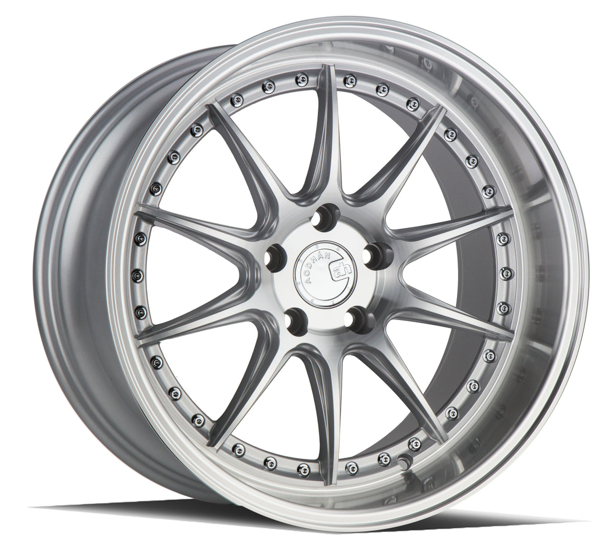 Gloss black Aodhan DS07 wheels, 18x8 size with 5x100 bolt pattern and 35mm offset, shown on a vehicle.