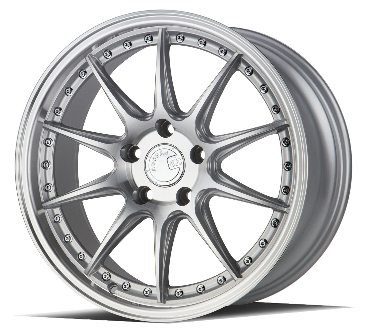 Aodhan Wholesale DS07 18x8 glossy black wheels with 5x100 bolt pattern and 35mm offset, shown from a front angle.