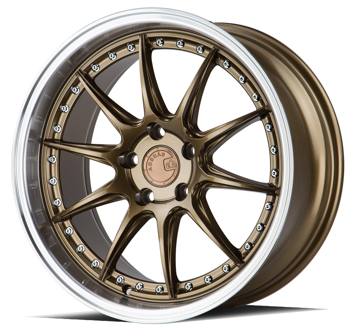 Gloss black Aodhan DS07 wheels, 18x8 inches, 5x100 bolt pattern, 35 offset, with a sleek, modern design.