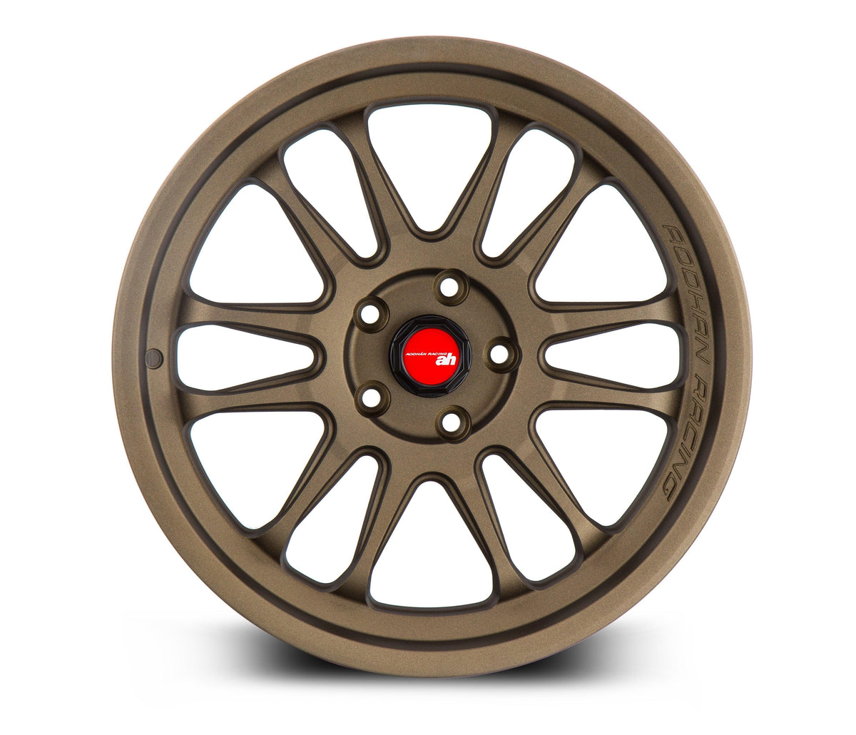 Aodhan Wholesale AH07 18x8 textured bronze wheels with 5x100 bolt pattern and 35 offset, showing detailed wheel design.