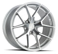 Aodhan Wholesale AFF7 18x8 silver machined face wheels with 5x112 bolt pattern and 35mm offset, displayed on a plain background.