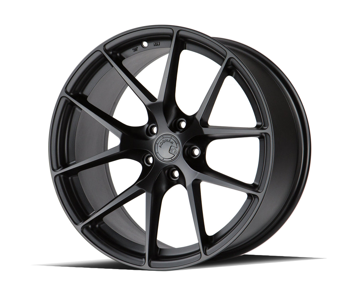 Aodhan Wholesale AFF7 18x8 silver machined face wheels with 5x112 bolt pattern and 35mm offset on a vehicle.