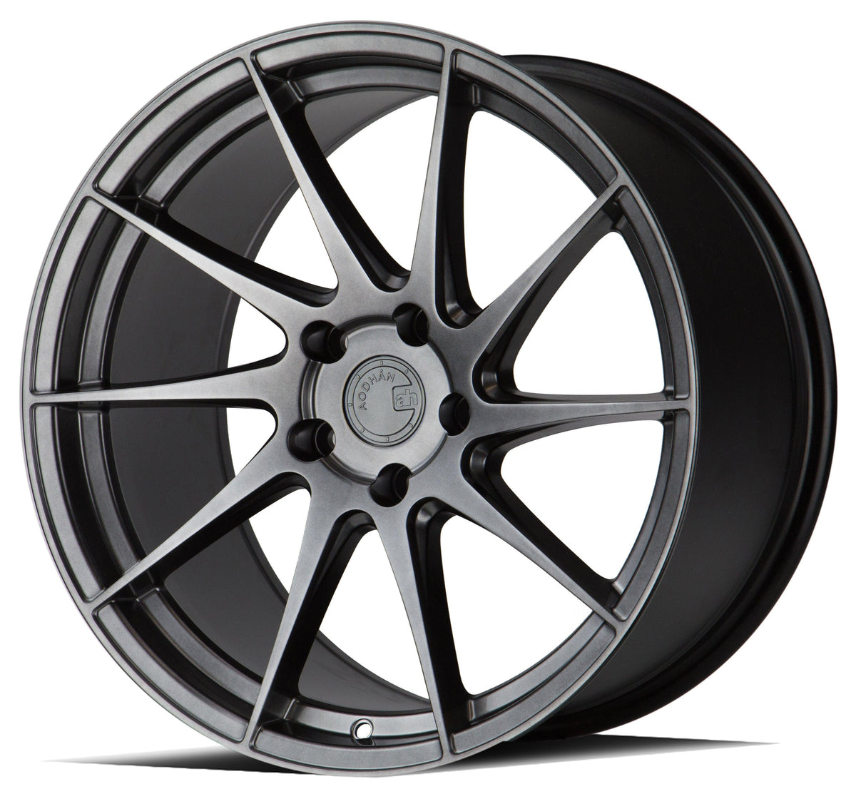 Silver Aodhan Wholesale AH09 18x8 wheels with machined face, 5x100 bolt pattern, 35mm offset, driver side view
