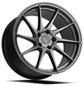 Aodhan Wholesale AH09 18x8 silver-machined face wheels, 5x100 bolt pattern, driver side view showing intricate wheel design.
