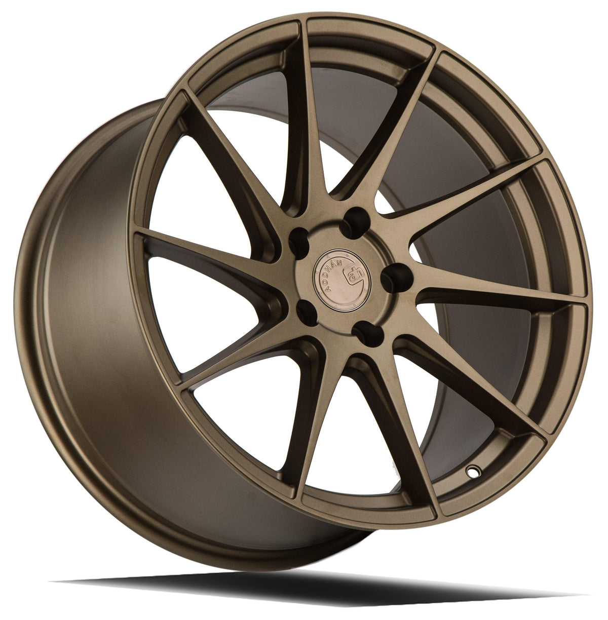 Aodhan Wholesale AH09 18x8 silver machined face wheels with 5x100 bolt pattern and 35mm offset, driver side view