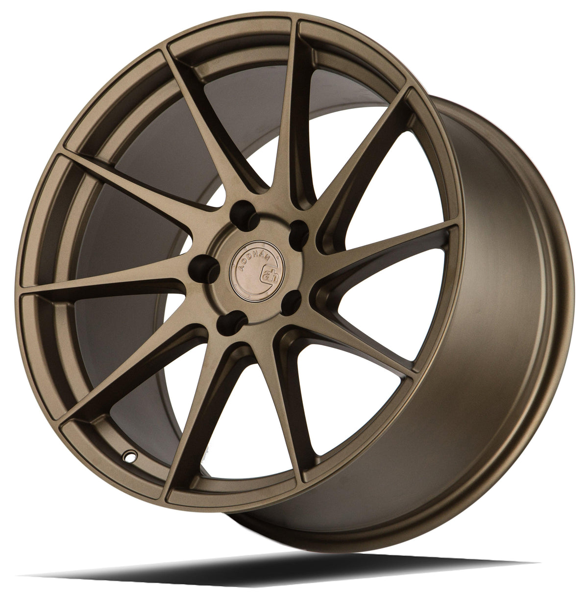 Aodhan Wholesale AH09 18x8 silver machined face wheels with 5x100 bolt pattern and 35mm offset on driver side.