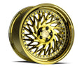Aodhan Wholesale DS03 18x9 silver wheels with machined face, driver side view, 5x100 bolt pattern, 35mm offset.