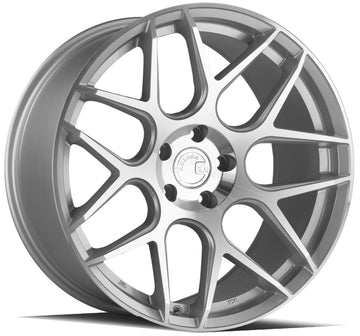 Aodhan Wholesale AFF2 19x8.5 silver machined face wheels with 5x112 bolt pattern and 66.6mm center bore.