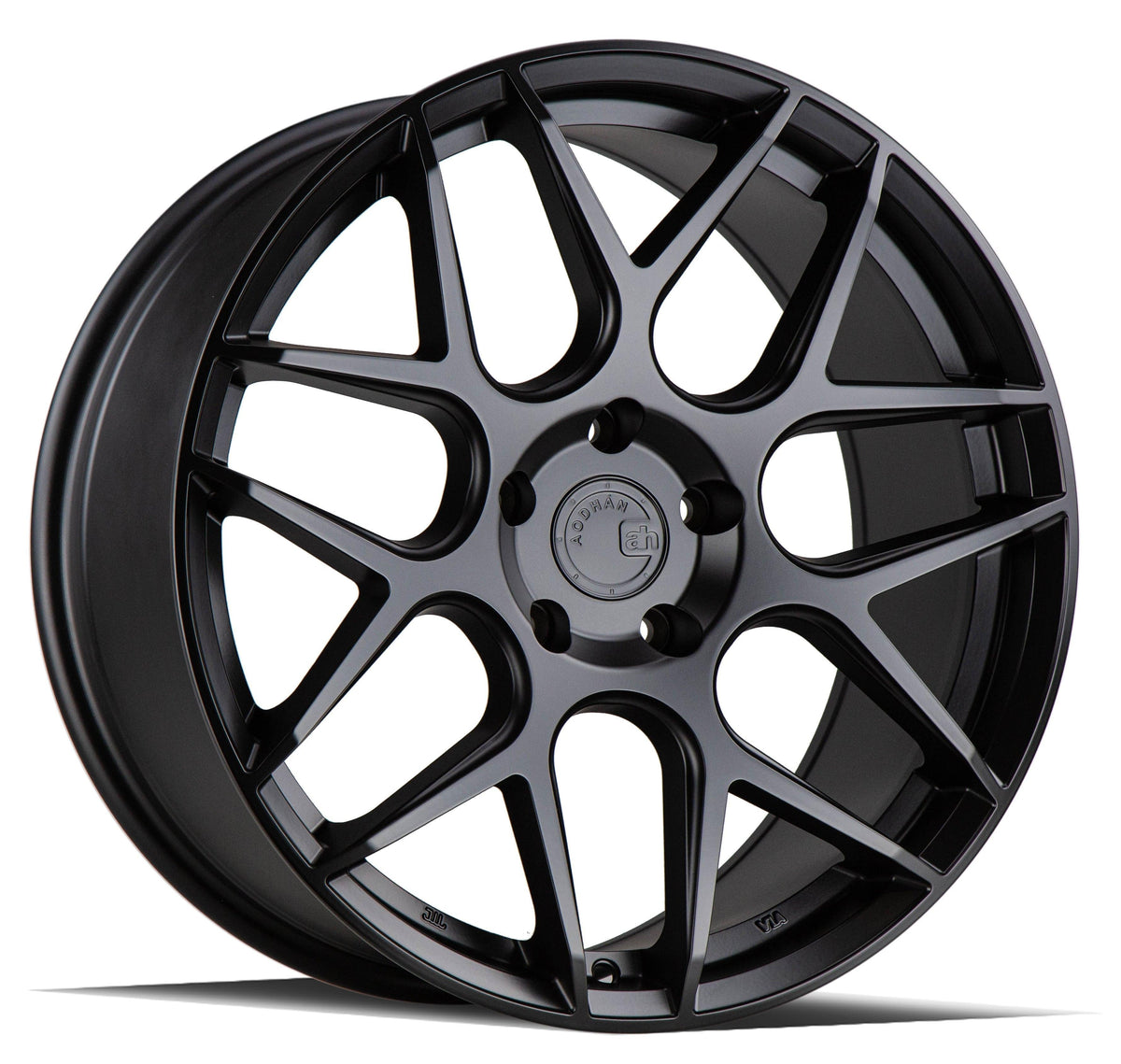 Aodhan Wholesale AFF2 19x8.5 silver machined face wheels with 5x112 bolt pattern and 66.6mm center bore, shown from side view.