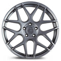 Aodhan Wholesale AFF2 silver 19x8.5 wheels with 5x112 bolt pattern and machined face design, close-up view.