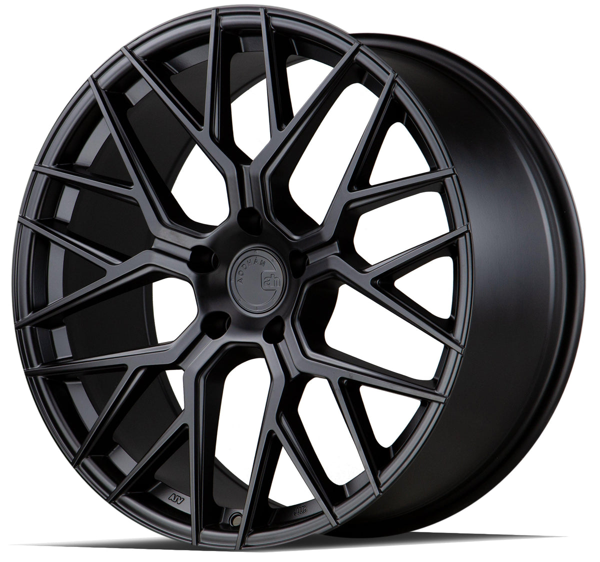 Matte black Aodhan Wholesale AFF9 wheels, 20x9 inches, 5x120 bolt pattern, 30 offset, 72.6 bore for automotive use.