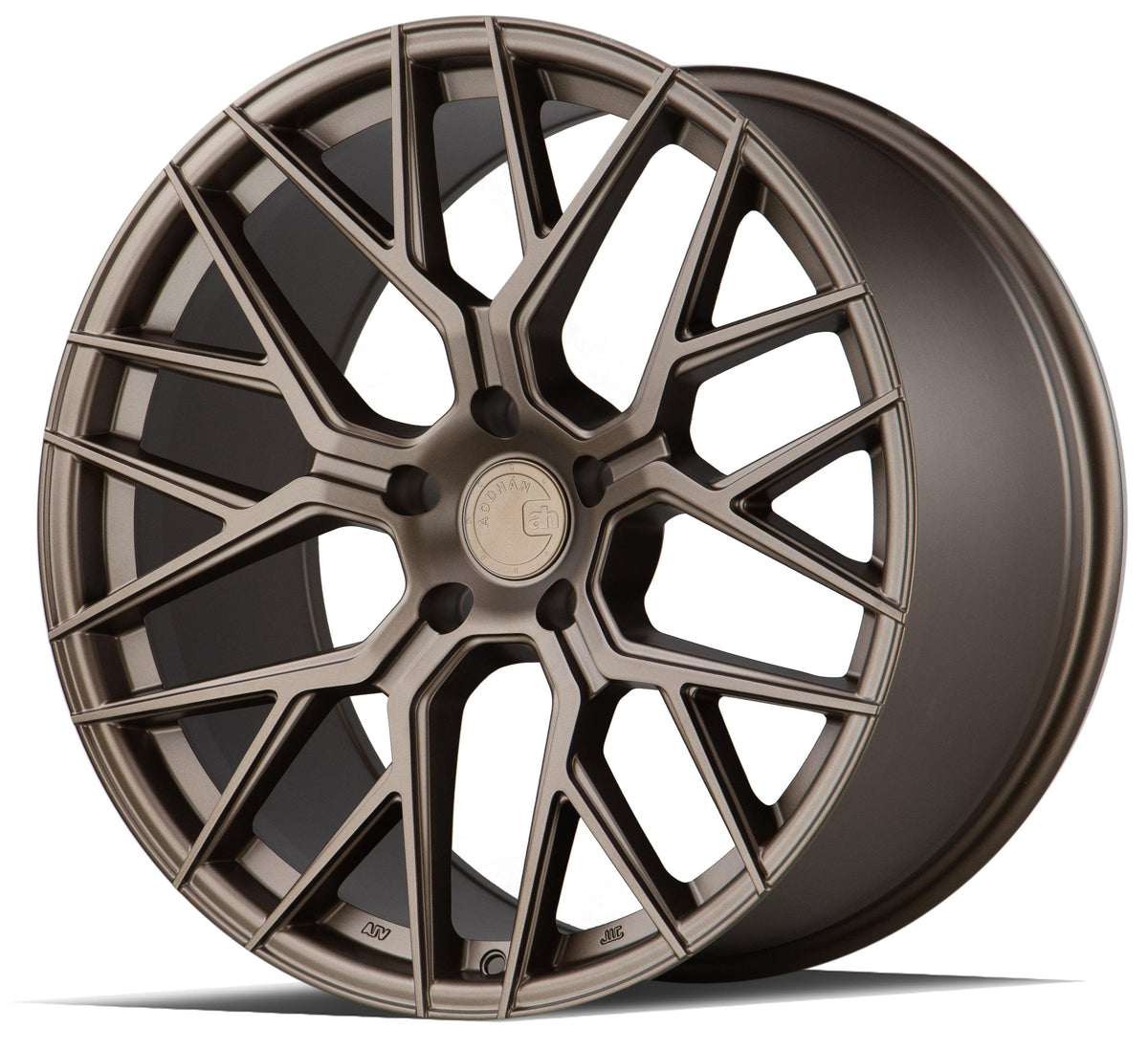 Aodhan Wholesale AFF9 matte black 20x9 wheels with 5x120 bolt pattern and 30 offset, shown from a side angle.