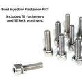 Stainless ZSPEC Fuel Injector Dress Up Bolts® fastener kit for Nissan 300ZX and 240SX engine, showing polished hardware components.