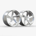Audi forged rotor wheels VF01 in hypersilver finish with five split spokes