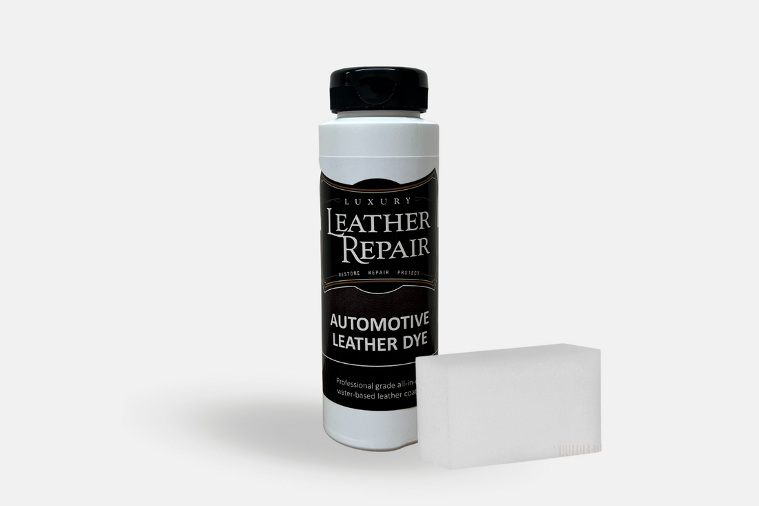 Auto Leather Dye Exotic Leather & Vinyl Dye in bright custom colors, showcasing vibrant dye options on leather and vinyl surfaces.