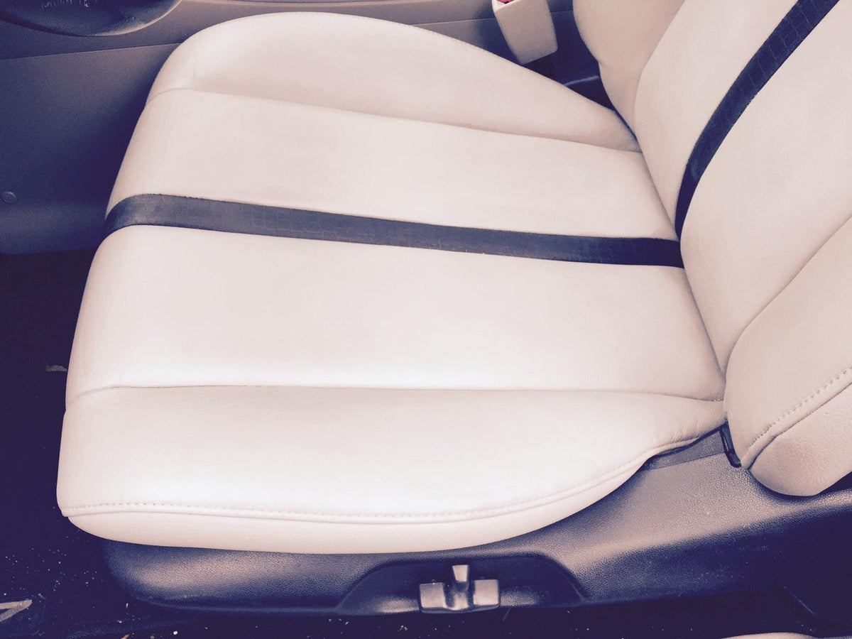 Auto Leather Dye Leather & Vinyl Prep and Dye Bundle showing bottles and applicators for restoring vehicle interior surfaces.
