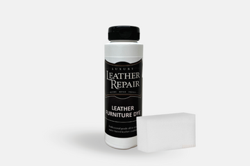 Auto Leather Dye leather and vinyl furniture dye in a bottle, designed for restoring and coloring auto upholstery and furniture.