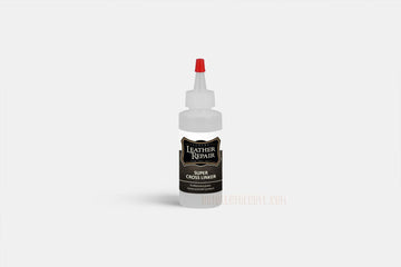 Auto Leather Dye Super Crosslinker Leather Coating in 1oz bottle, enhances leather durability and adhesion for automotive leather projects.