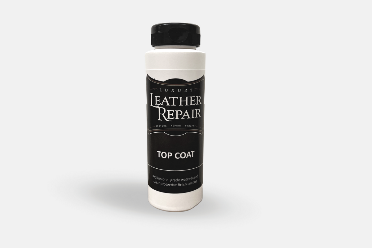 Auto Leather Dye Leather & Vinyl Top Coat in 4oz, low-gloss leather and vinyl coating for durable protection and finish.