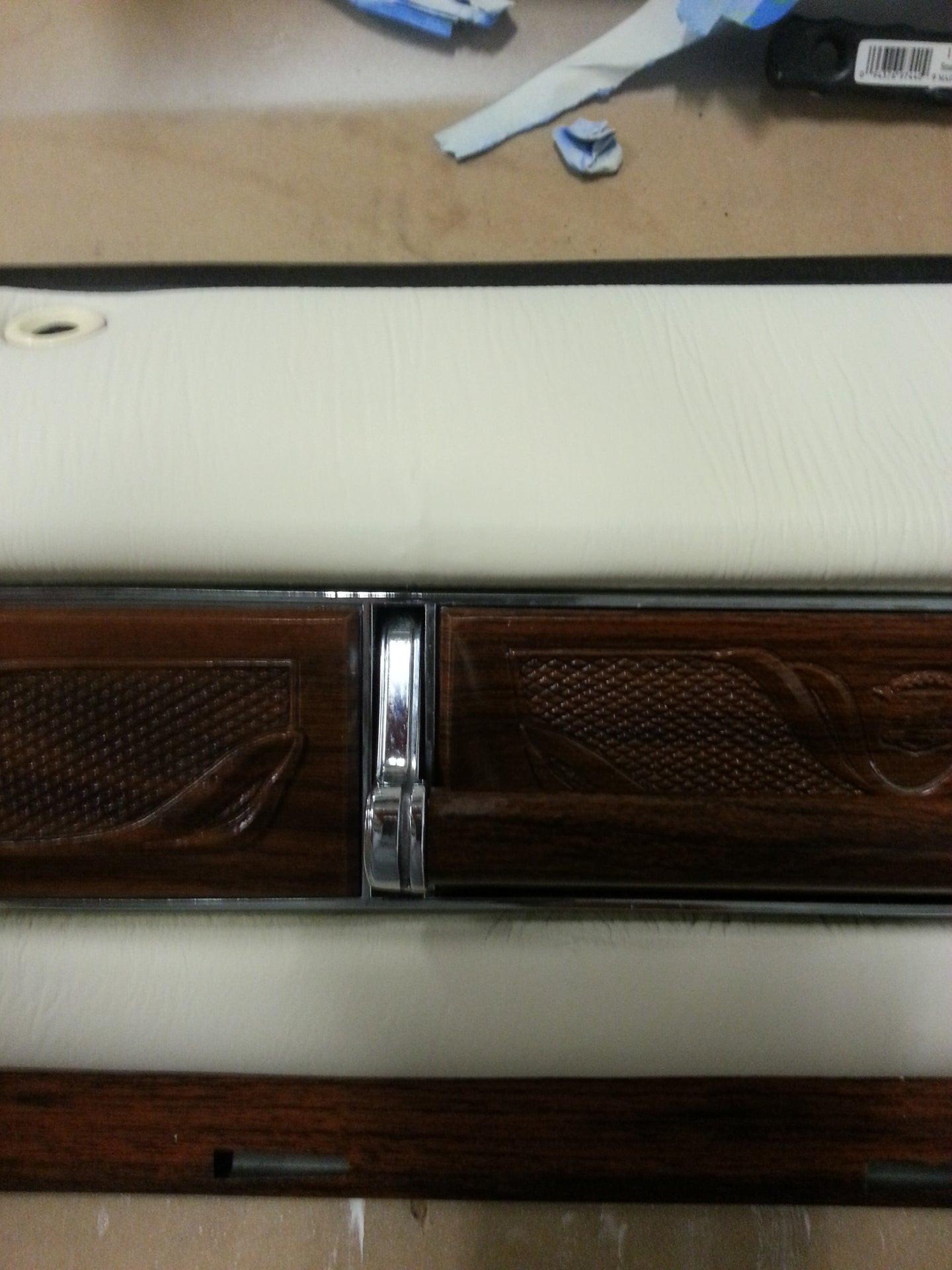 Leather and vinyl damage repair kit from Auto Leather Dye showing repair tools and materials for leather and vinyl upholstery.