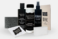 Auto Leather Dye Leather Repair Kit with leather and vinyl dyes for furniture restoration and color touch-up.