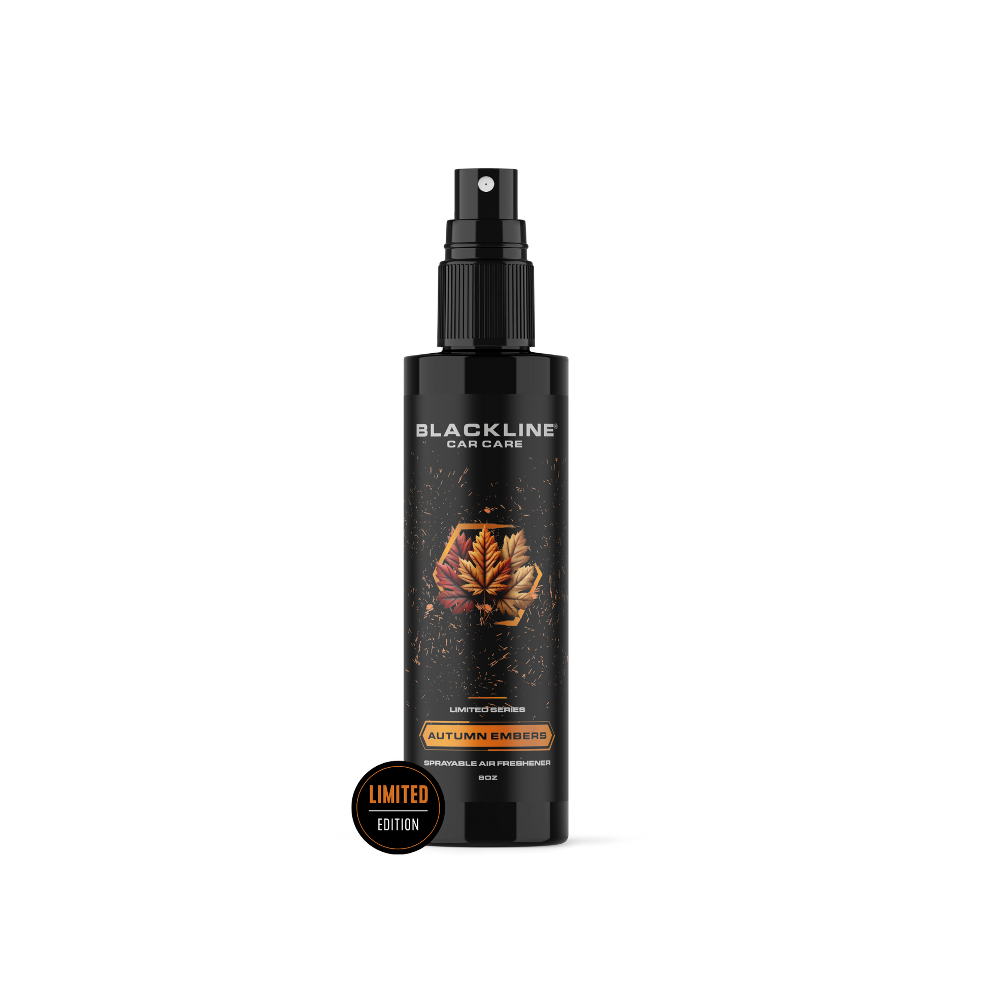 Blackline Car Care 8oz Wild Cherry car air freshener, hanging air freshener for vehicles with a fresh cherry scent.