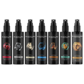 Blackline Car Care 8oz Wild Cherry Car Air Freshener hanging in a vehicle, showcasing fresh cherry scent and sleek black packaging.